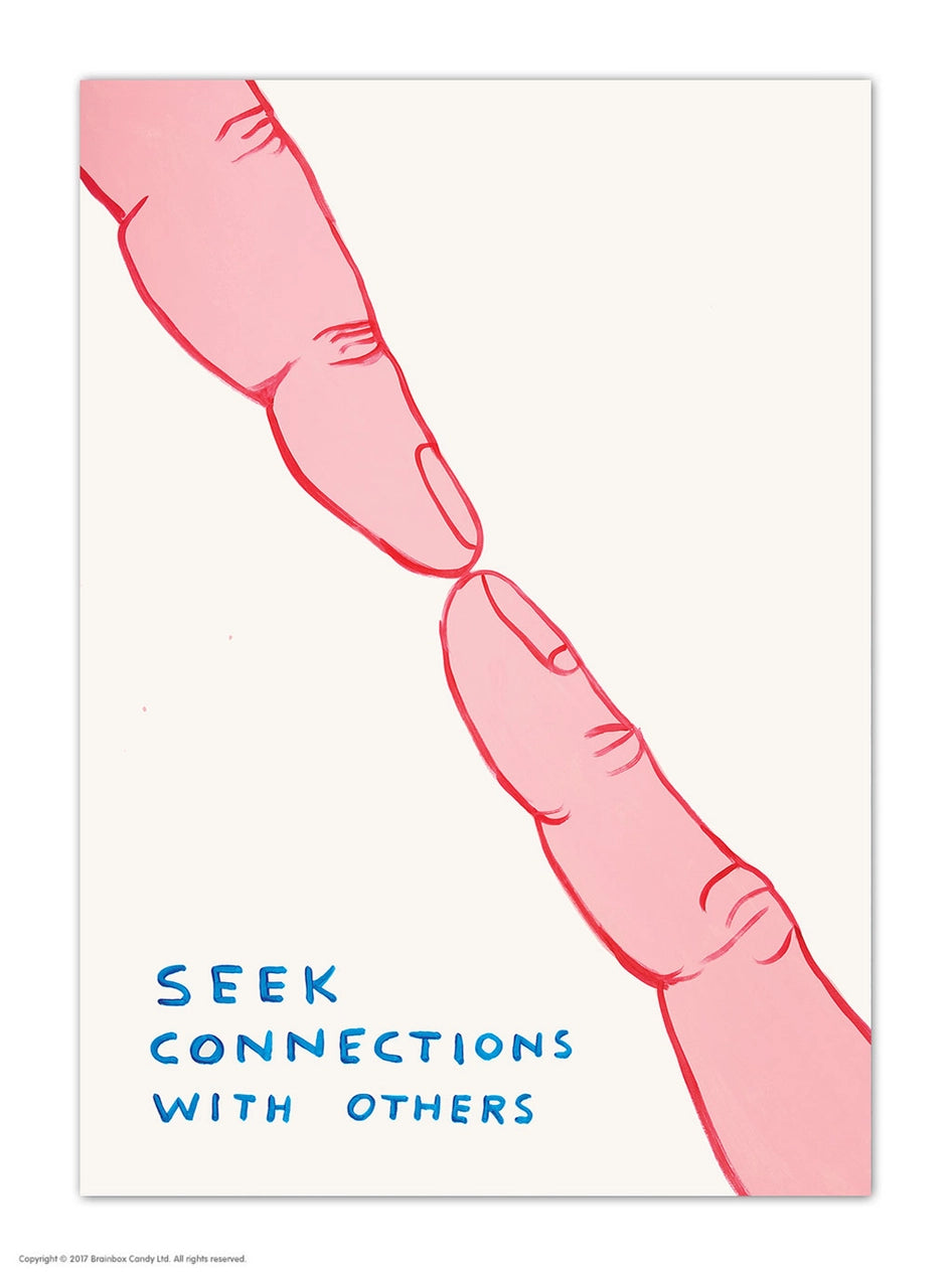 David Shrigley Seek Connections Postcard