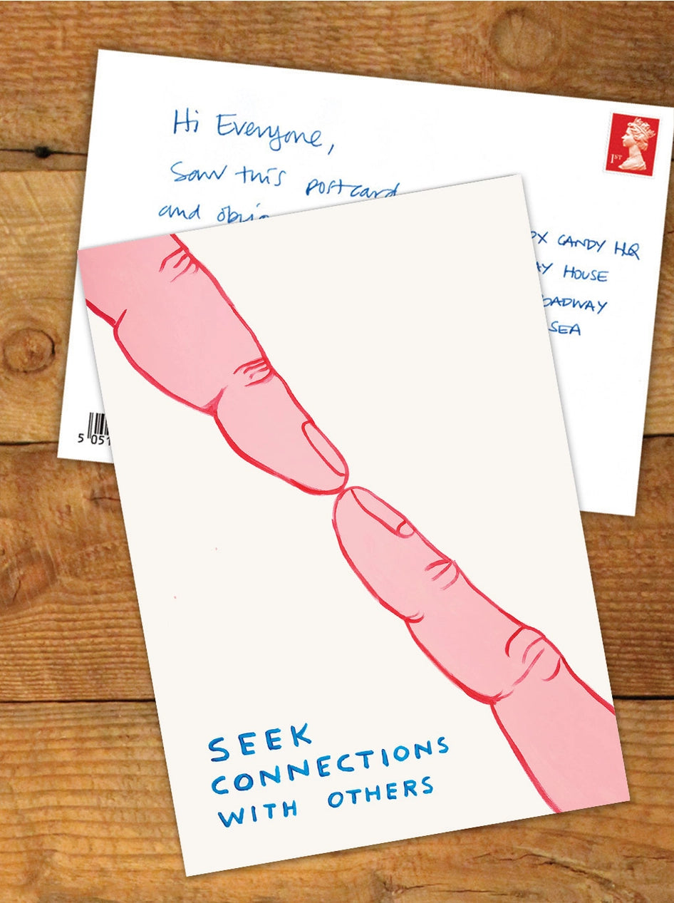 David Shrigley Seek Connections Postcard