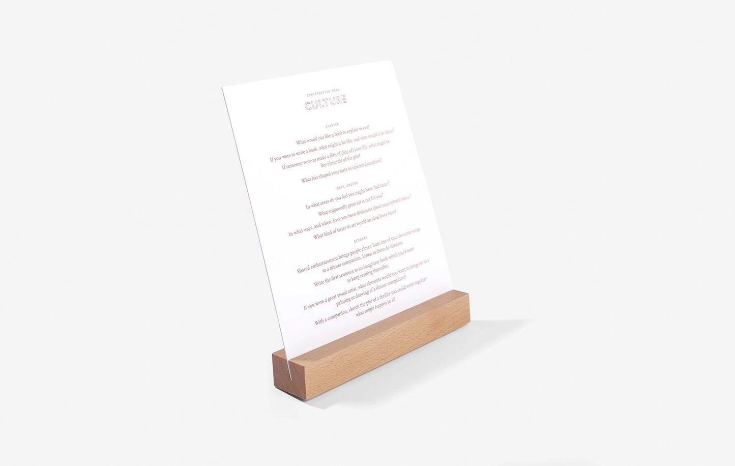 Conversation Dinner Party Place Holder Cards