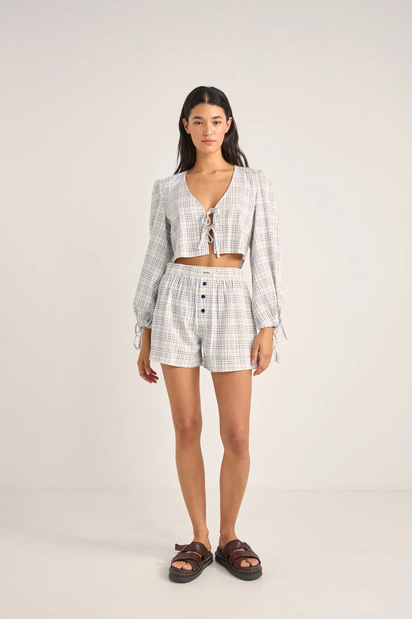 Desi Plaid Blouson Top