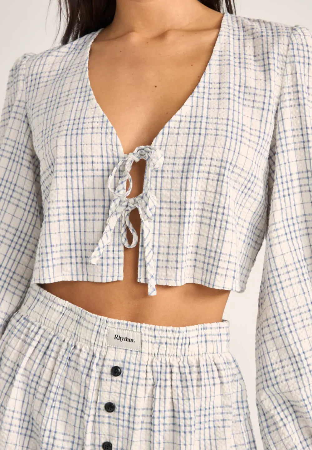 Desi Plaid Blouson Top