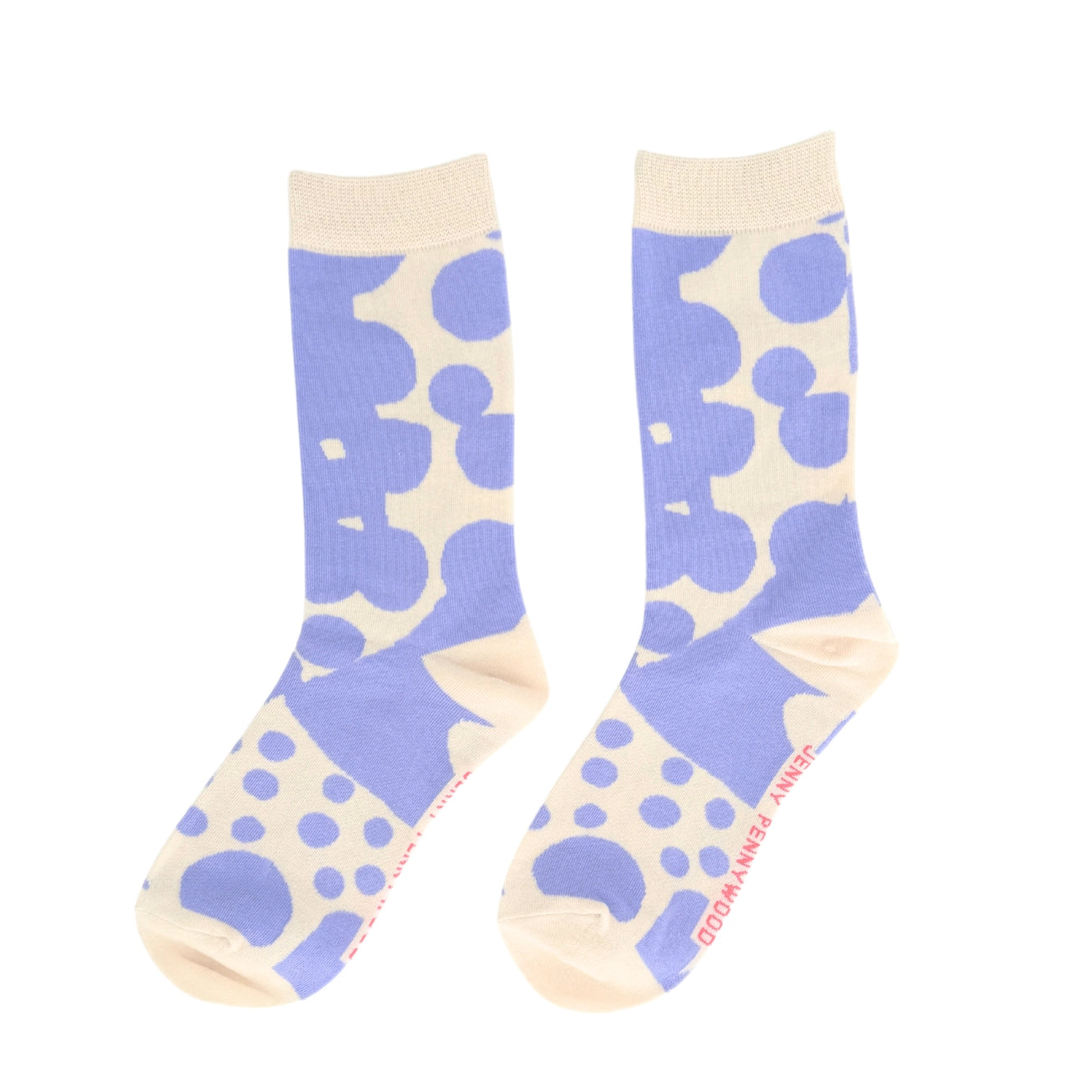 Crew Socks - Dottie in Iris & Natural