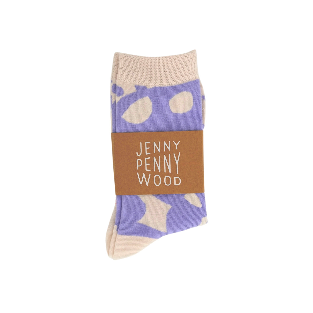 Crew Socks - Dottie in Iris & Natural