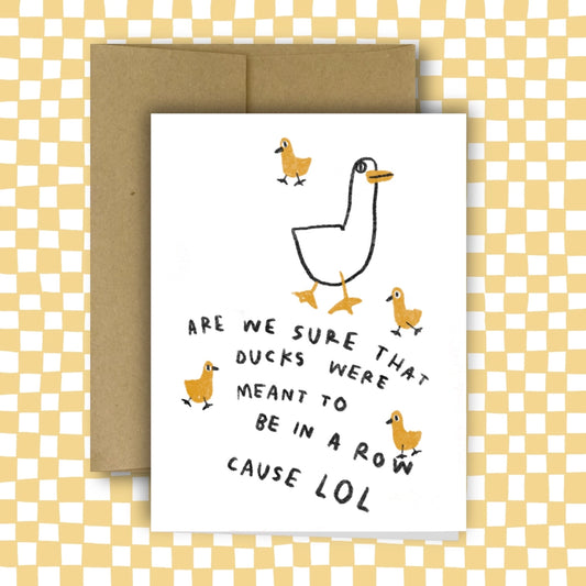Ducks in A Row Card