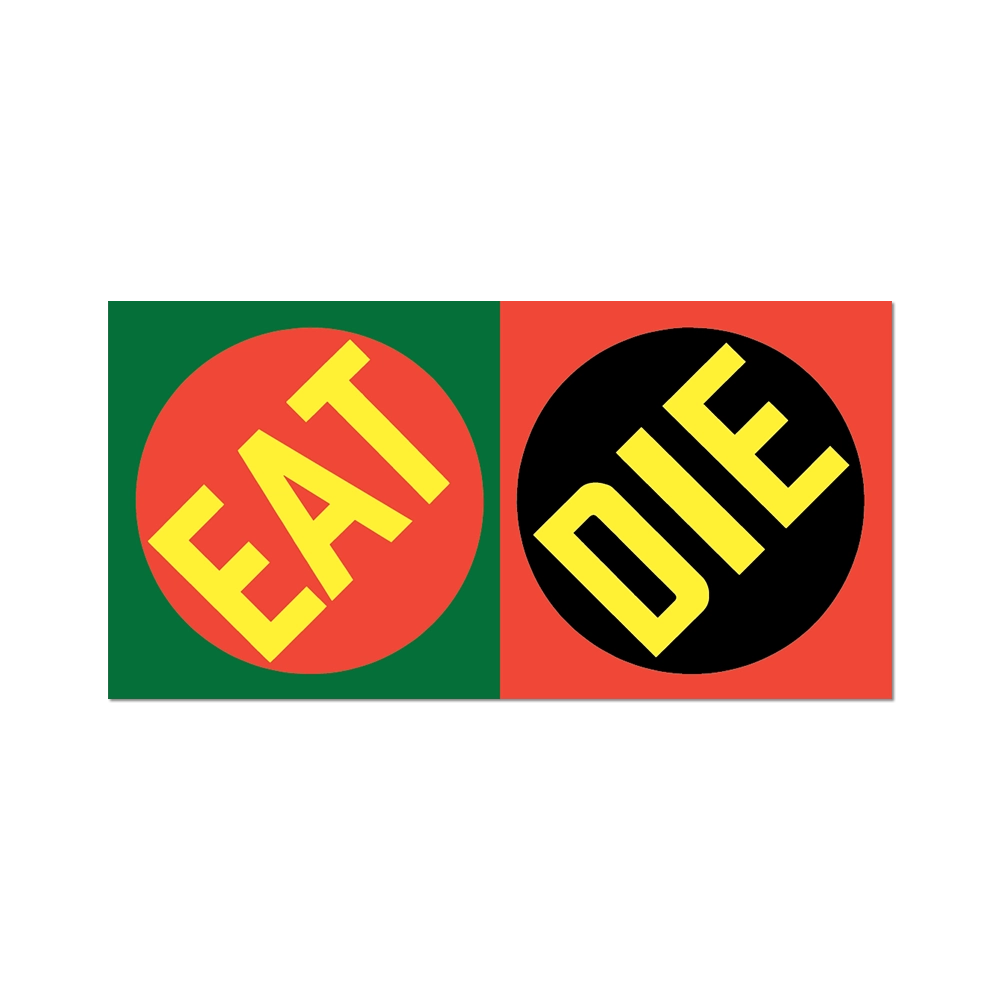 Eat Die By Robert Indiana - Die-Cut Sticker