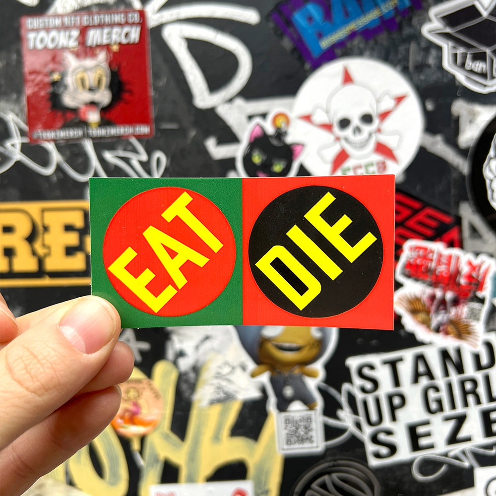 Eat Die By Robert Indiana - Die-Cut Sticker