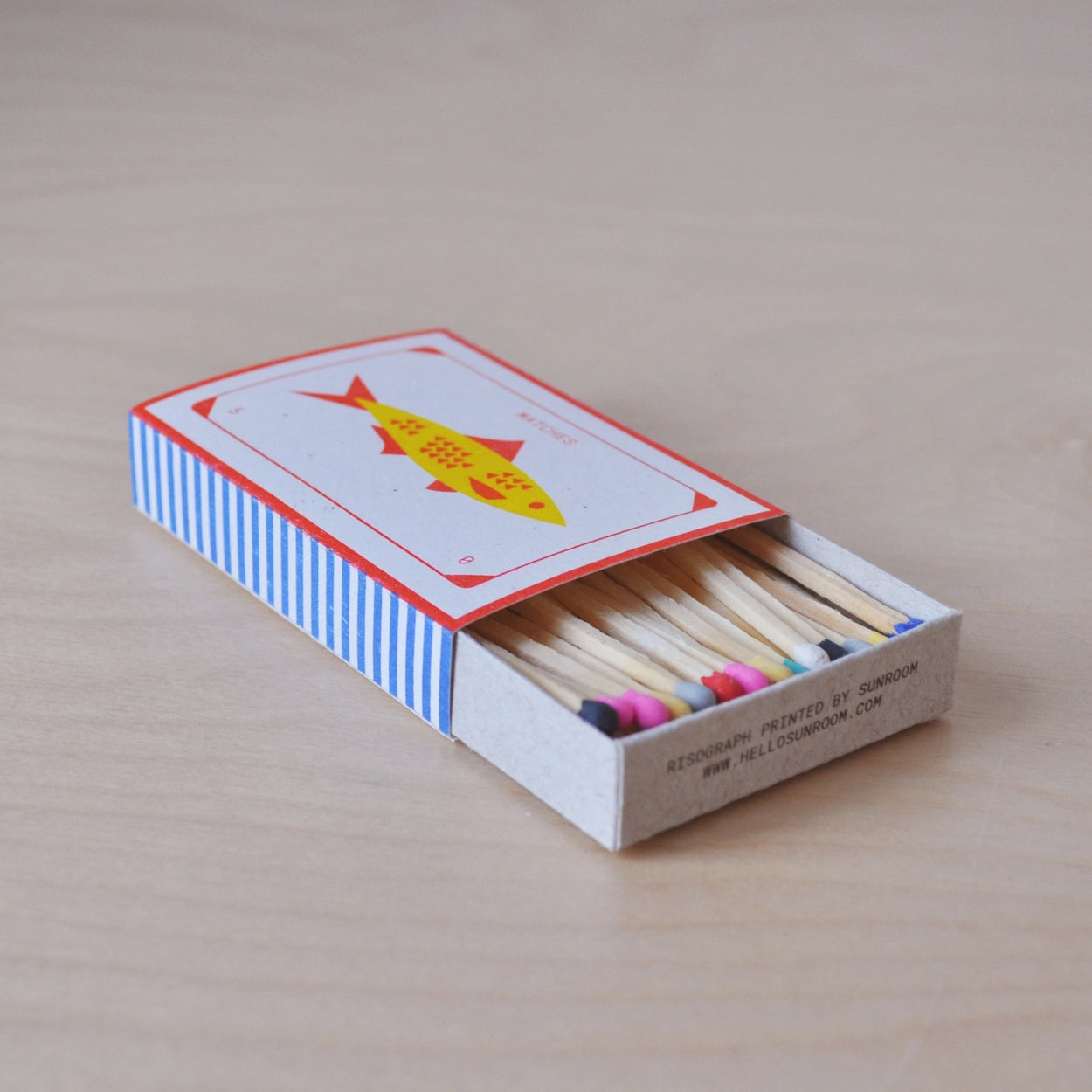 "Fish" Risograph Printed Matchbox