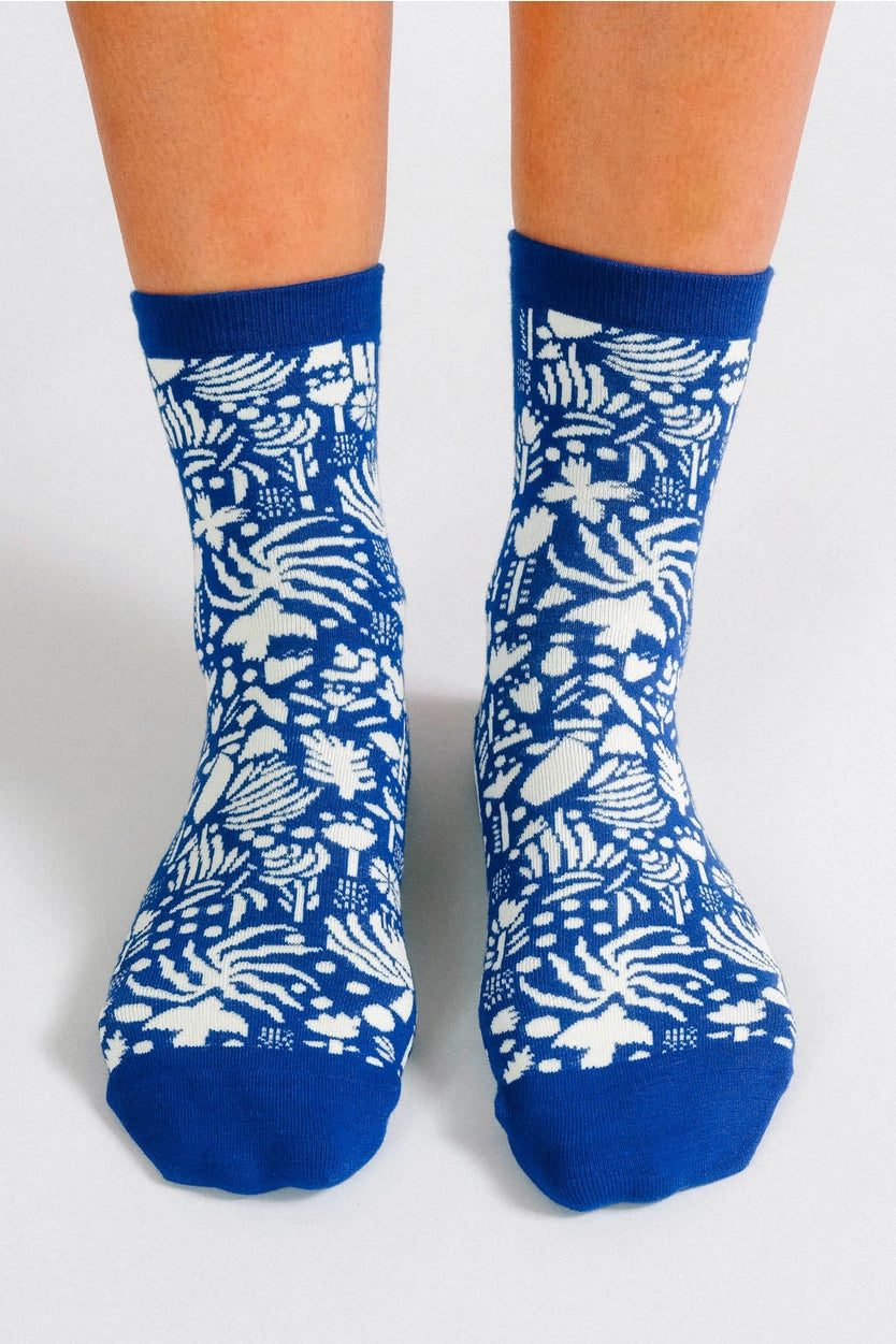 Flowers Knit Ankle Sock By Mūr