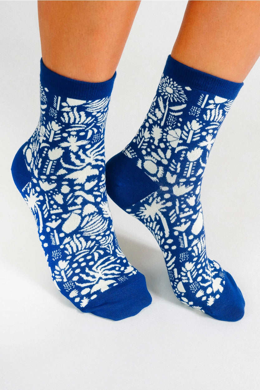 Flowers Knit Ankle Sock By Mūr