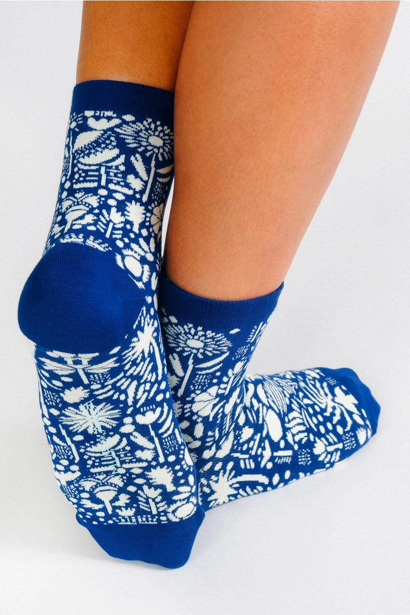 Flowers Knit Ankle Sock By Mūr