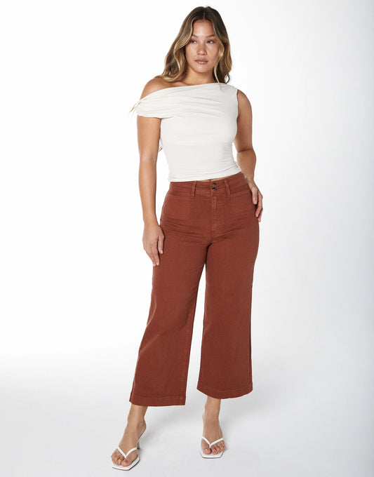 Gemma High-Rise Mod Sailor Pant - Mojave