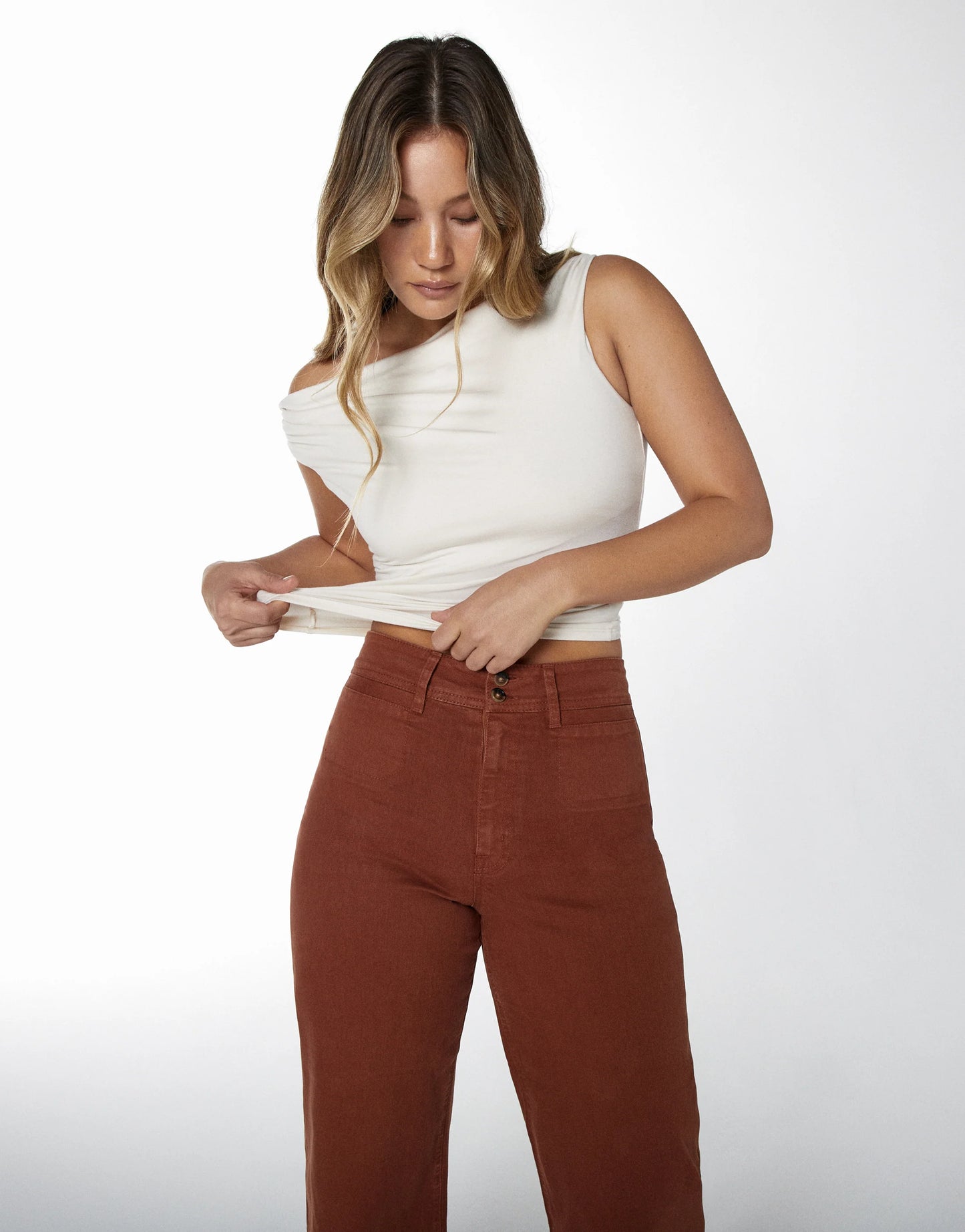 Gemma High-Rise Mod Sailor Pant - Mojave