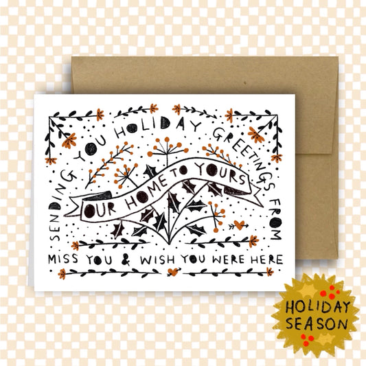 Sending You Holiday Greetings Holiday Card