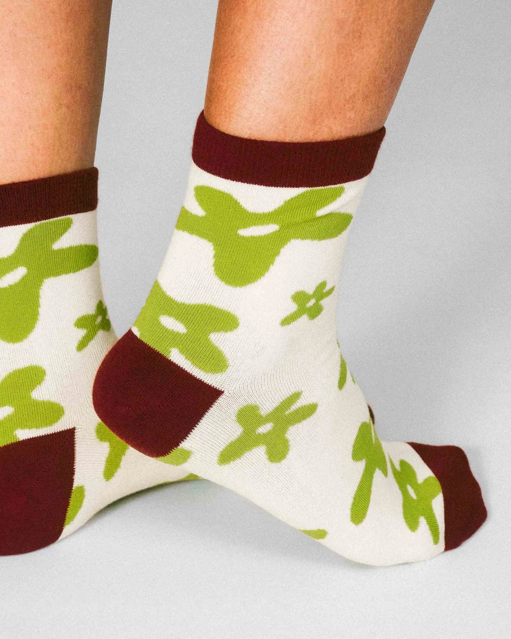 Flower Knit Ankle Sock By Hannah Packer