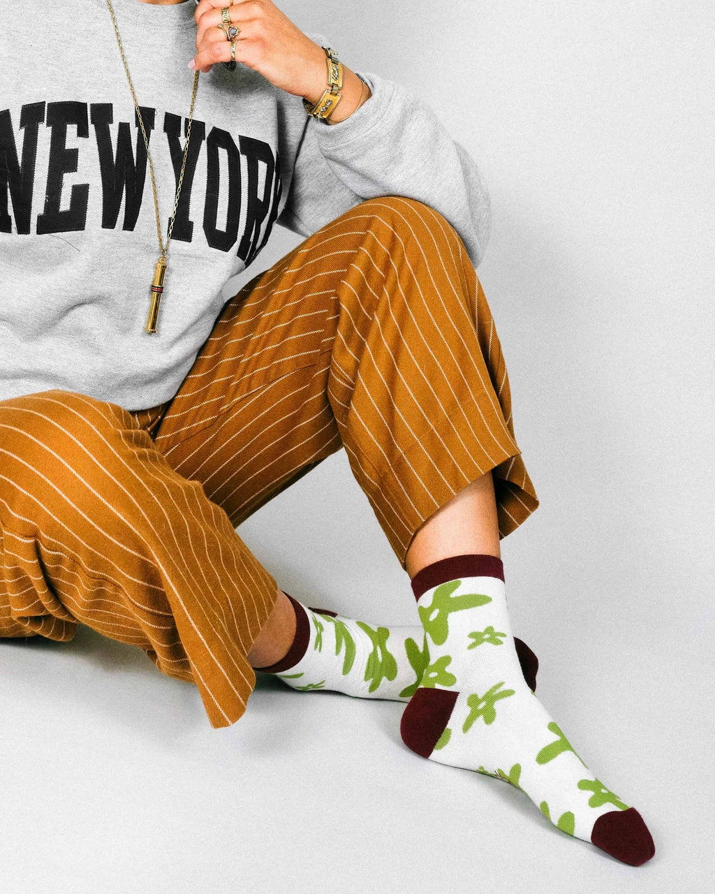 Flower Knit Ankle Sock By Hannah Packer