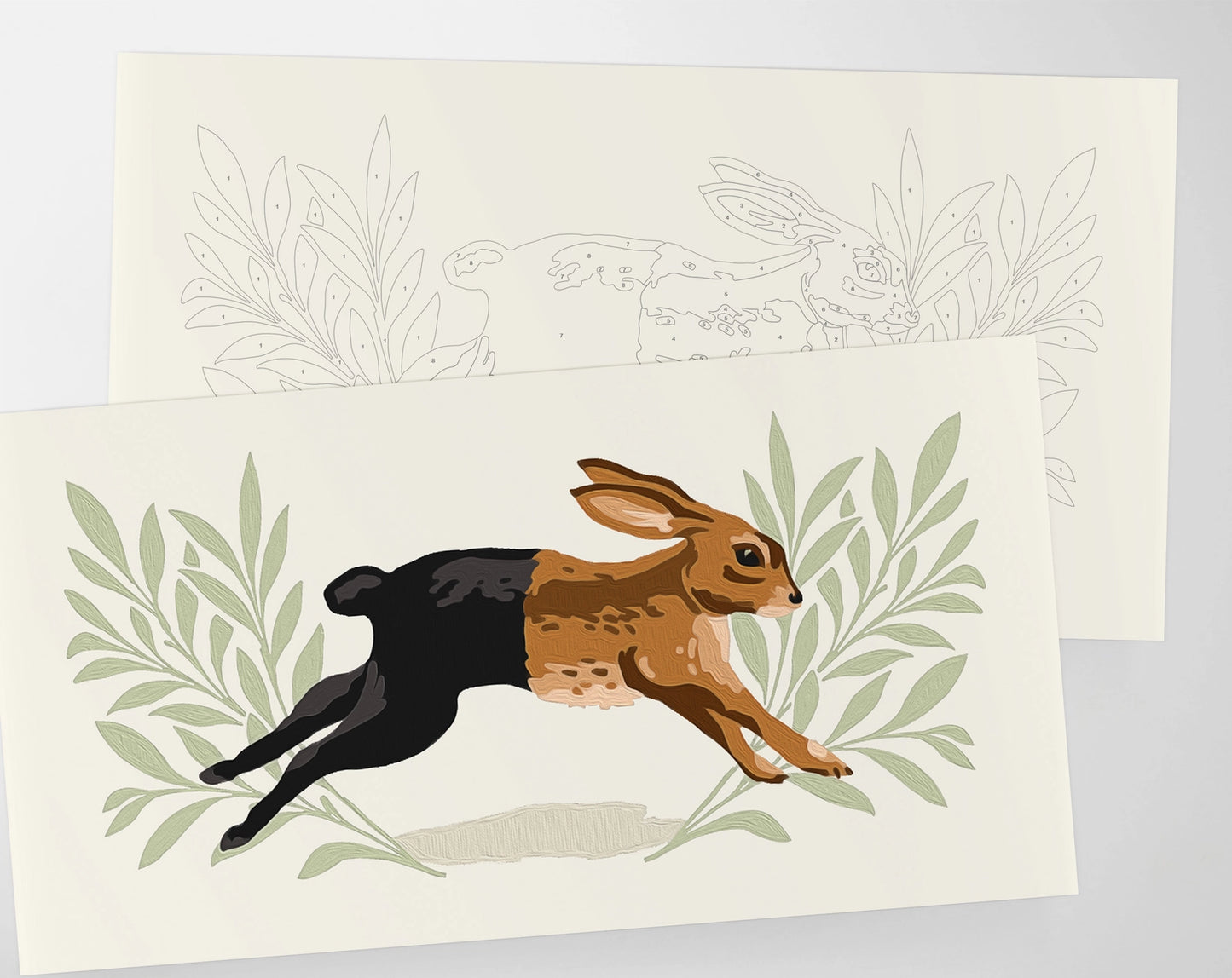 Running Hare | Modern Paint By Numbers Kit