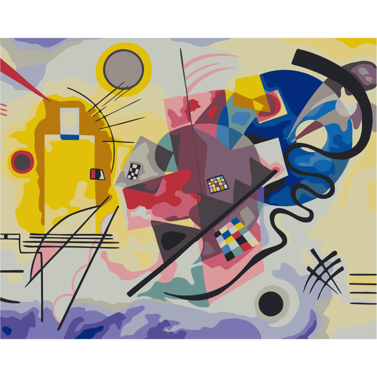 Yellow-Red-Blue - Wassily Kandinsky Paint By Numbers