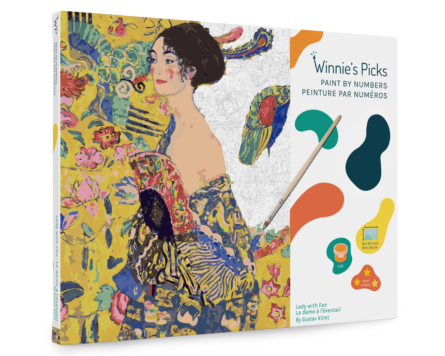 Lady with Fan - Gustav Klimt Paint-By-Numbers