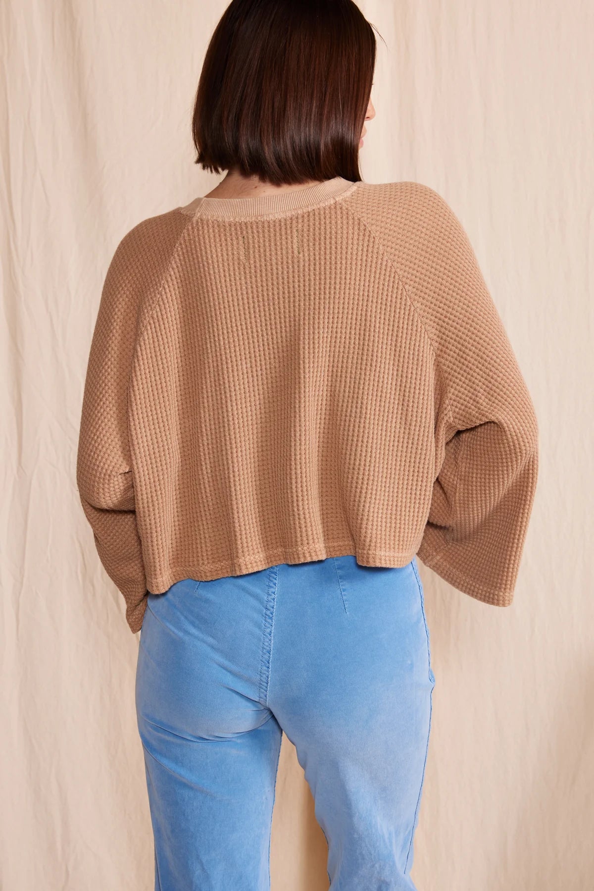 Lotus Waffle Top - Camel