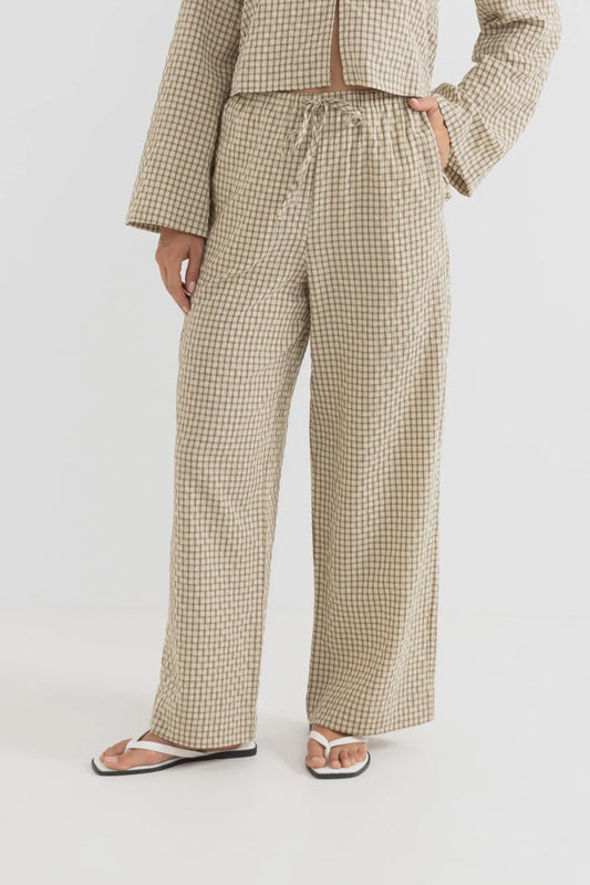 Luca Checked Drawstring Pant