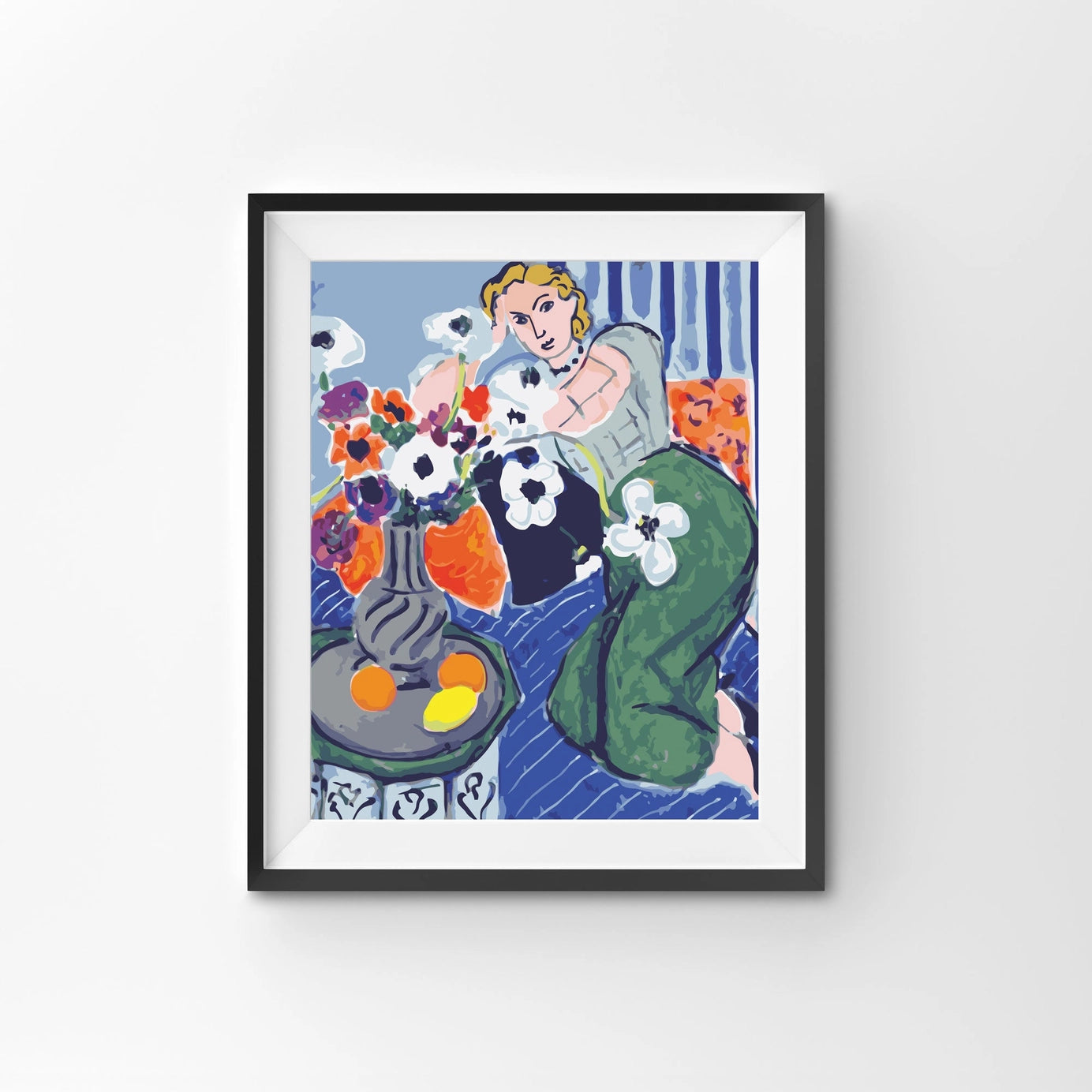 The Odalisque, Blue Harmony - By Henri Matisse Paint By Numbers