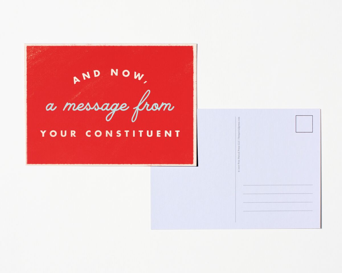 A Message from Your Constituent Postcard