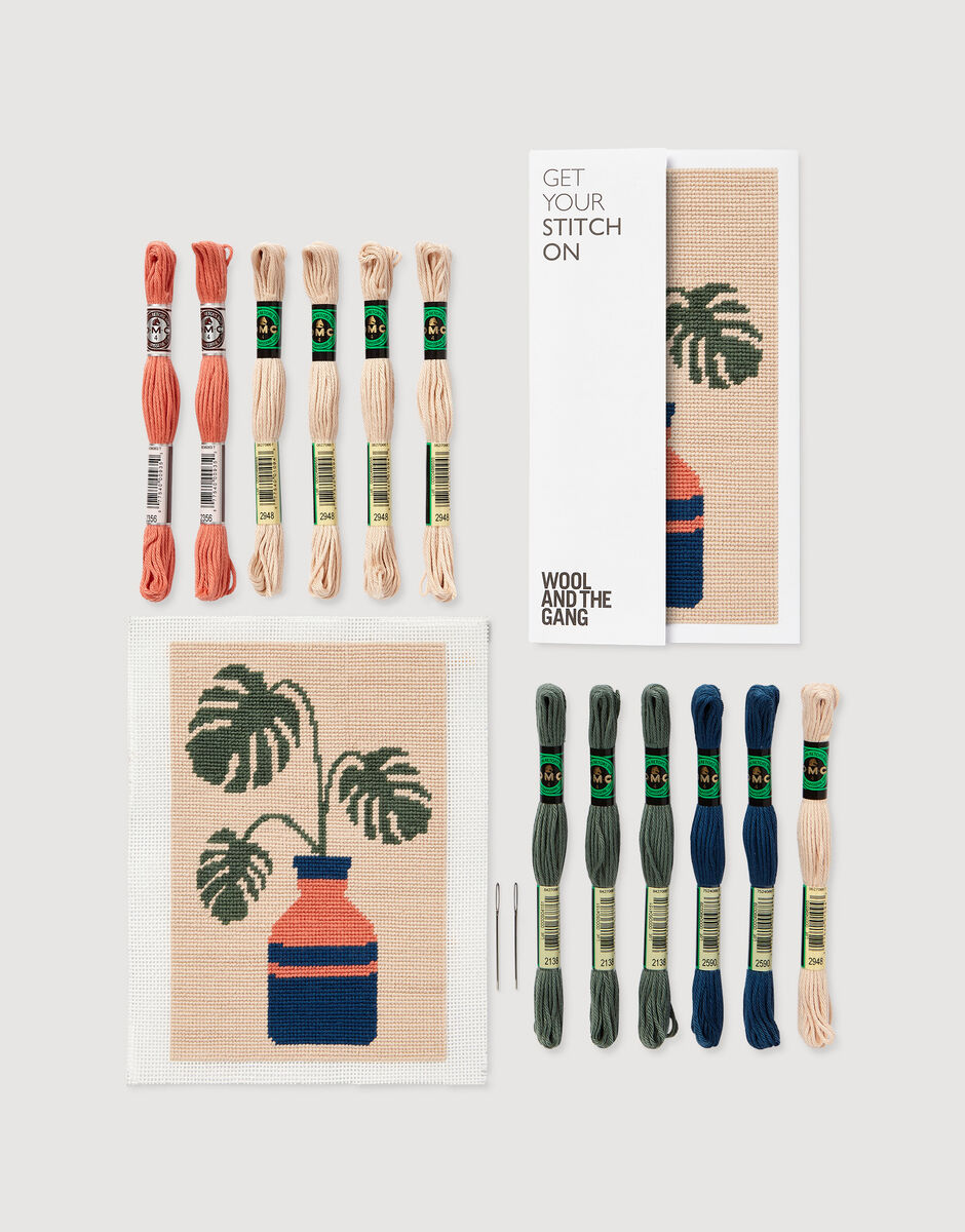 Wool and the Gang Monstera Needlepoint Kit