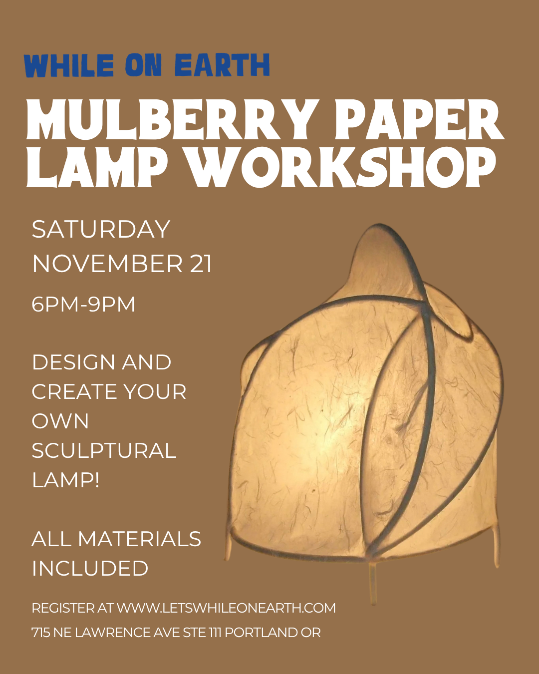 Mulberry Paper Lamp Workshop