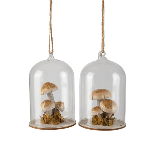 Mushroom Trio Bell Jar Ornament