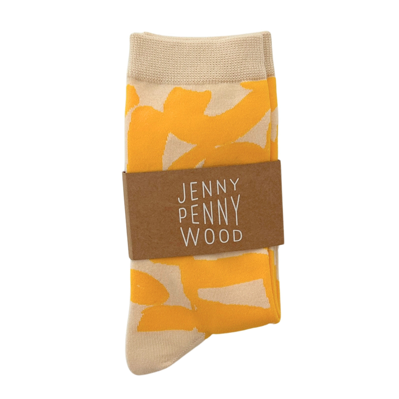 Crew Socks - Checks in Yellow Mustard & Natural