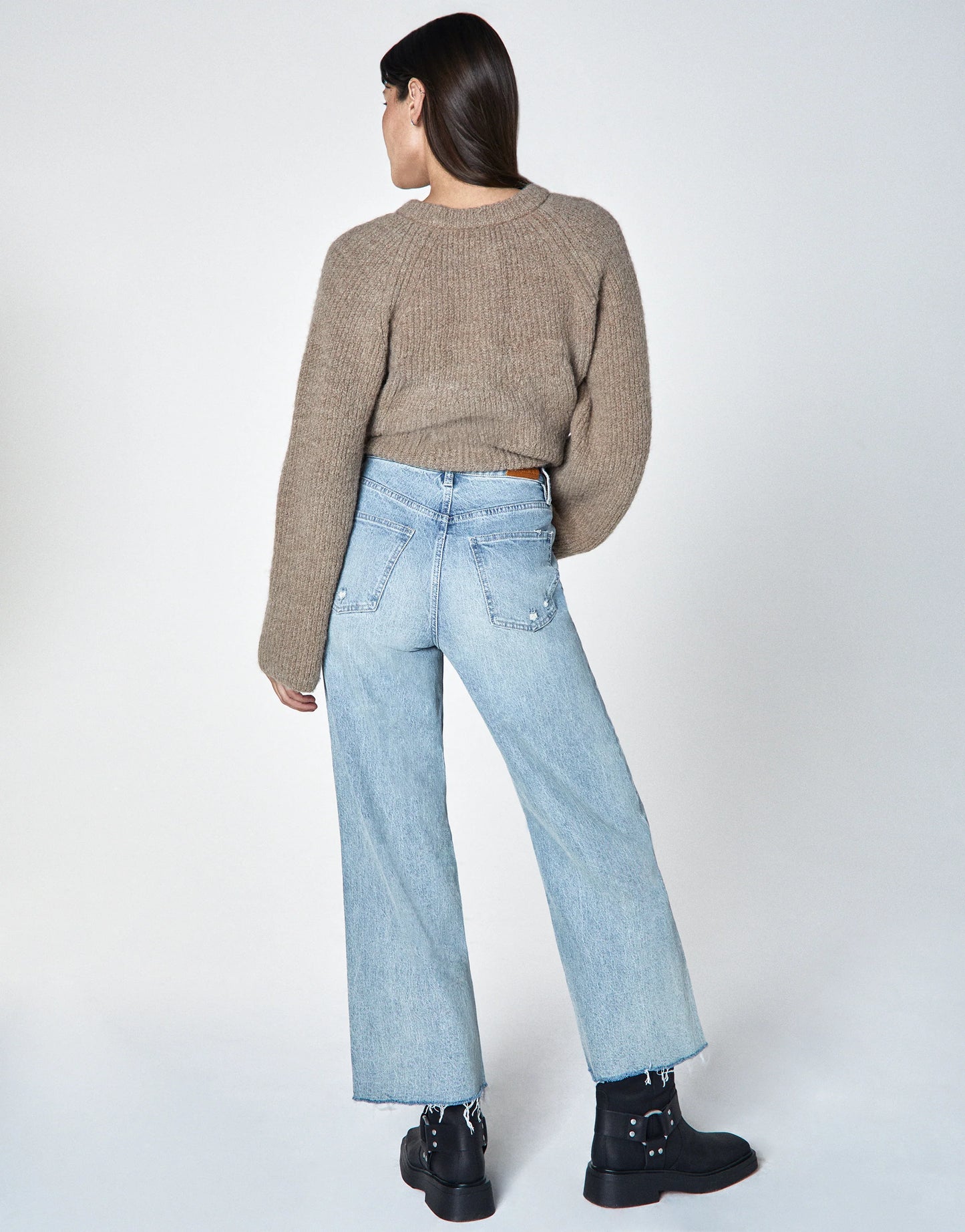 Noemi High-Rise Cropped Wide Leg Denim