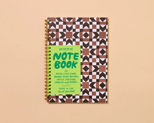 Autumn Quilt Letterpress Spiral Notebook