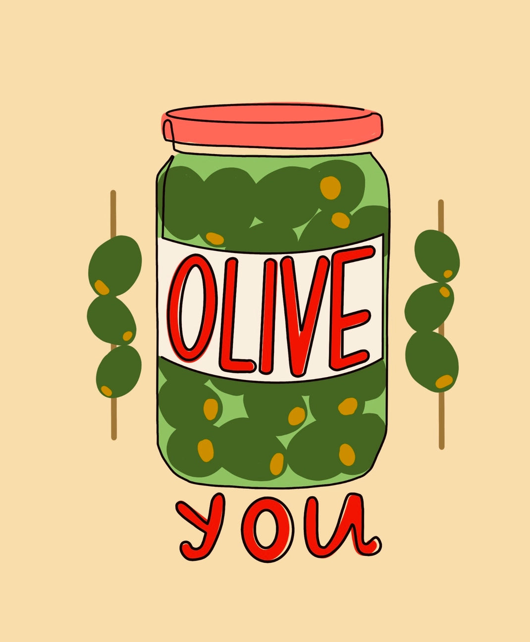 Olive You Card