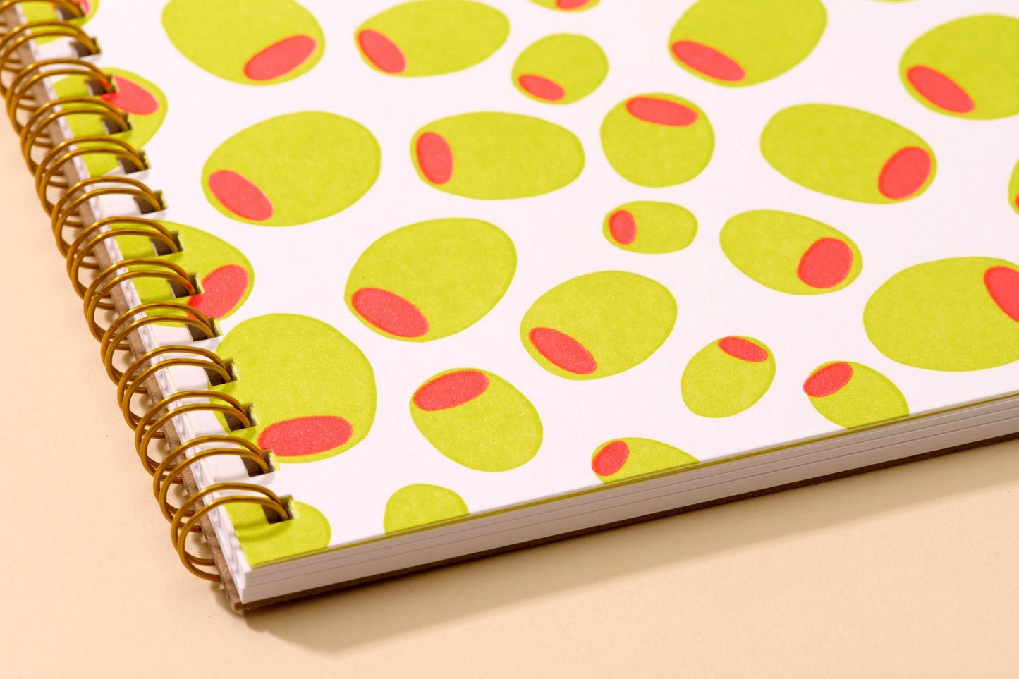 Olives Letterpress Spiral Notebook