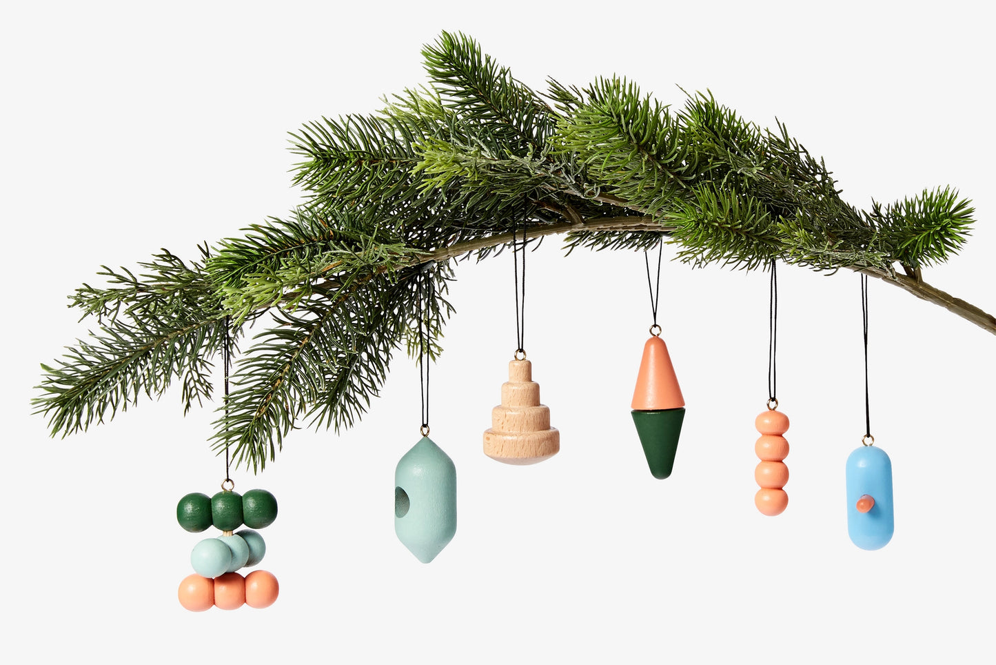 Wooden Ornaments - Set of 6