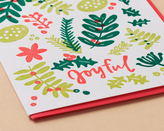 Joyful Holiday Plants Greeting Card