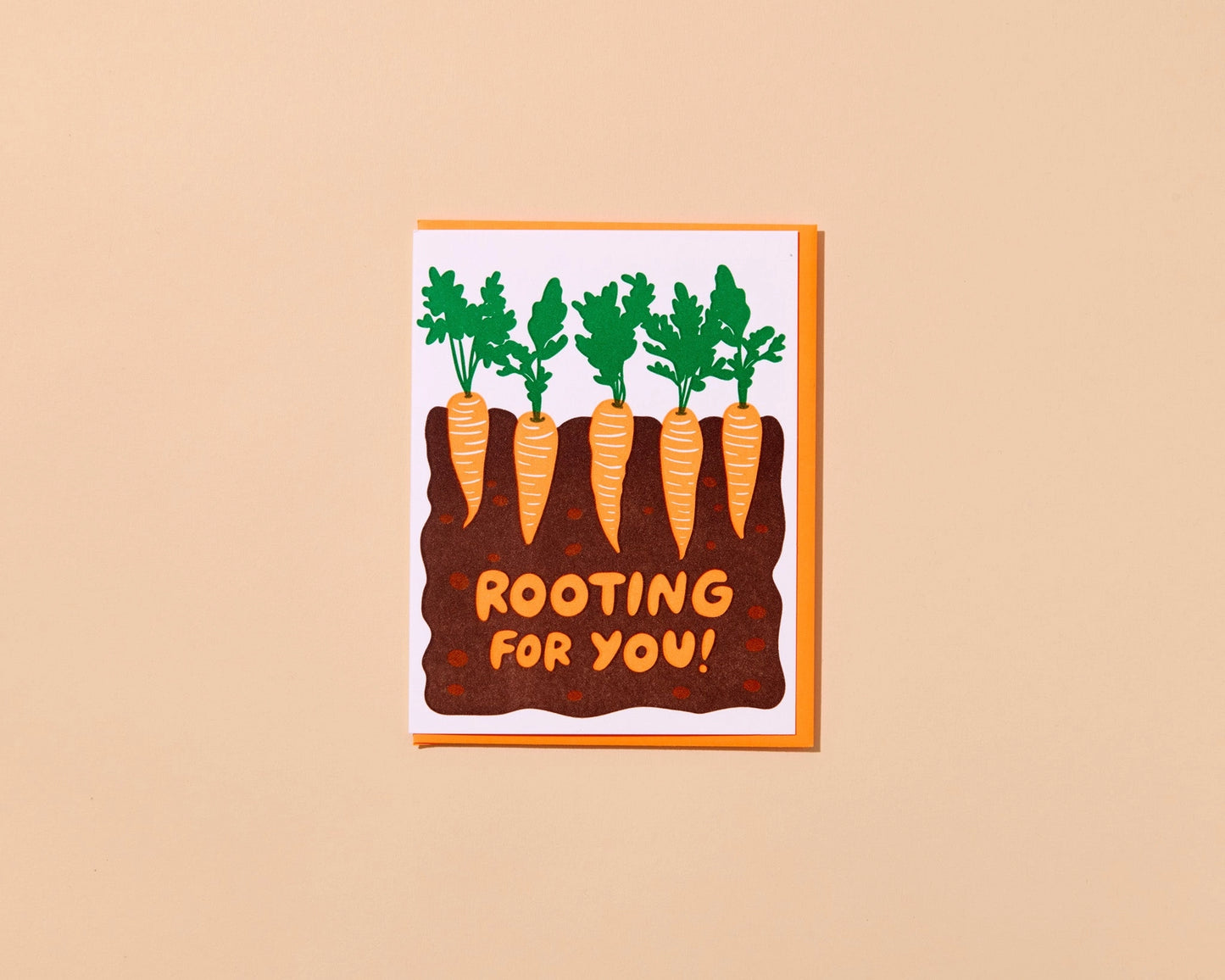 Rooting For You - Letterpress Greeting Card