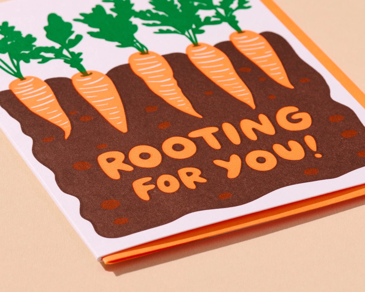 Rooting For You - Letterpress Greeting Card