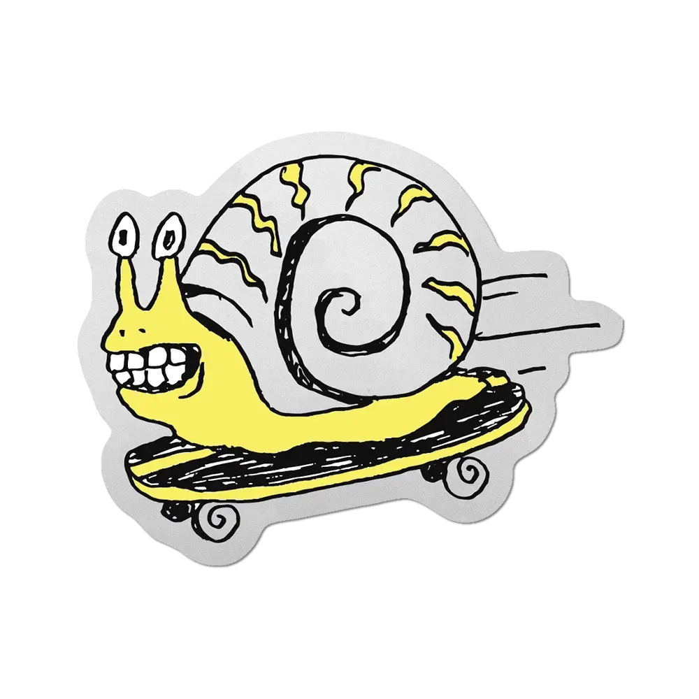 Skater Snail - Die-Cut Sticker
