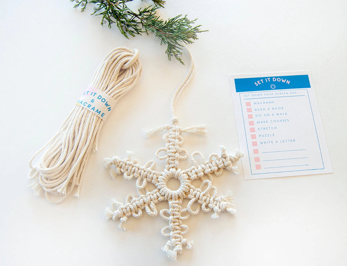 Diy Snowflake Ornament Macrame Kit