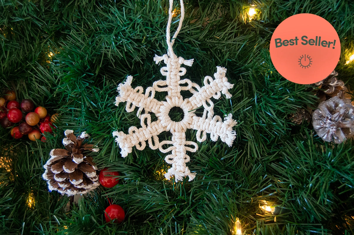 Diy Snowflake Ornament Macrame Kit