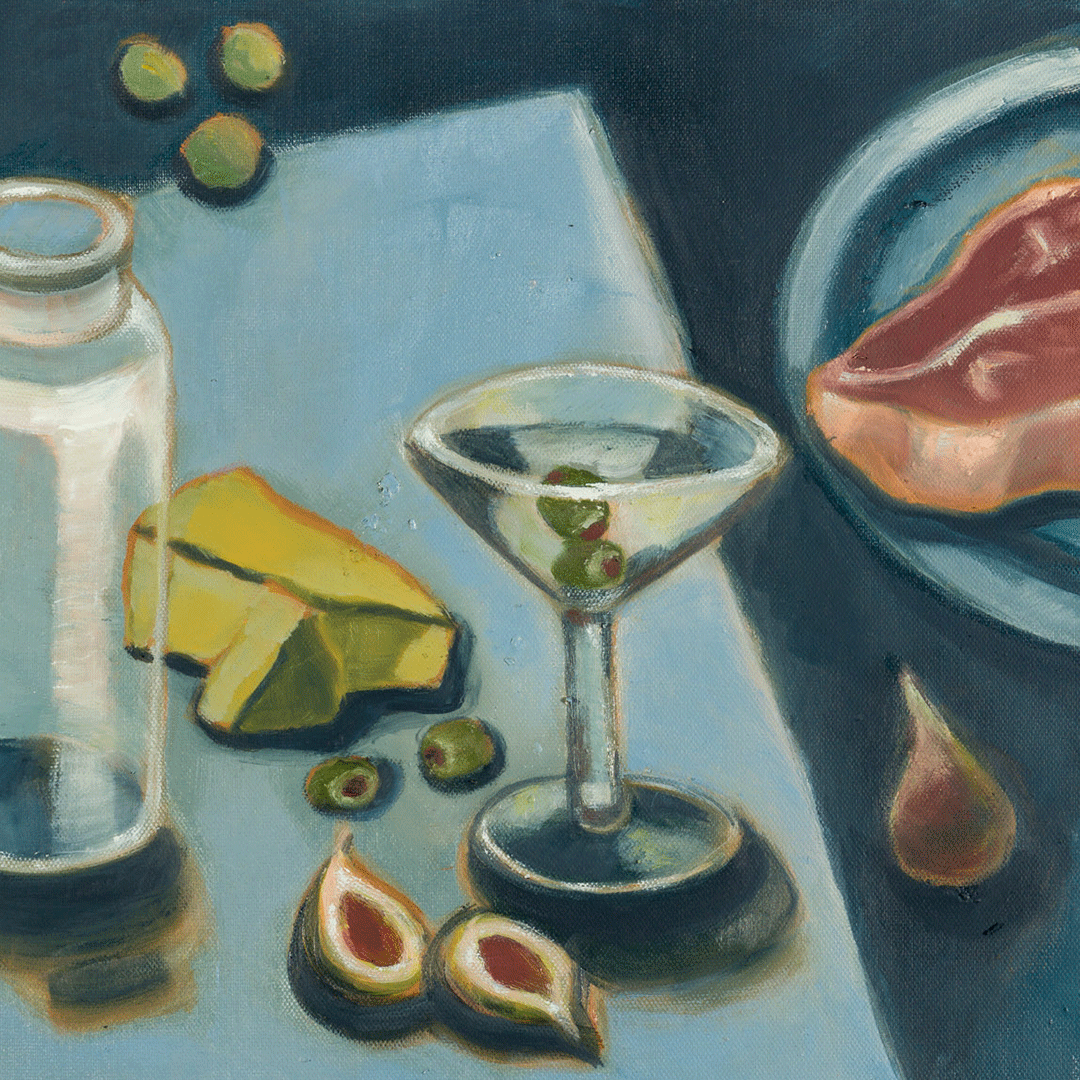 Oily Marj - Steak N' Tinis Print 12"x 12"