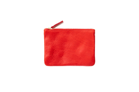 Zipper Pouch - Tomato Leather