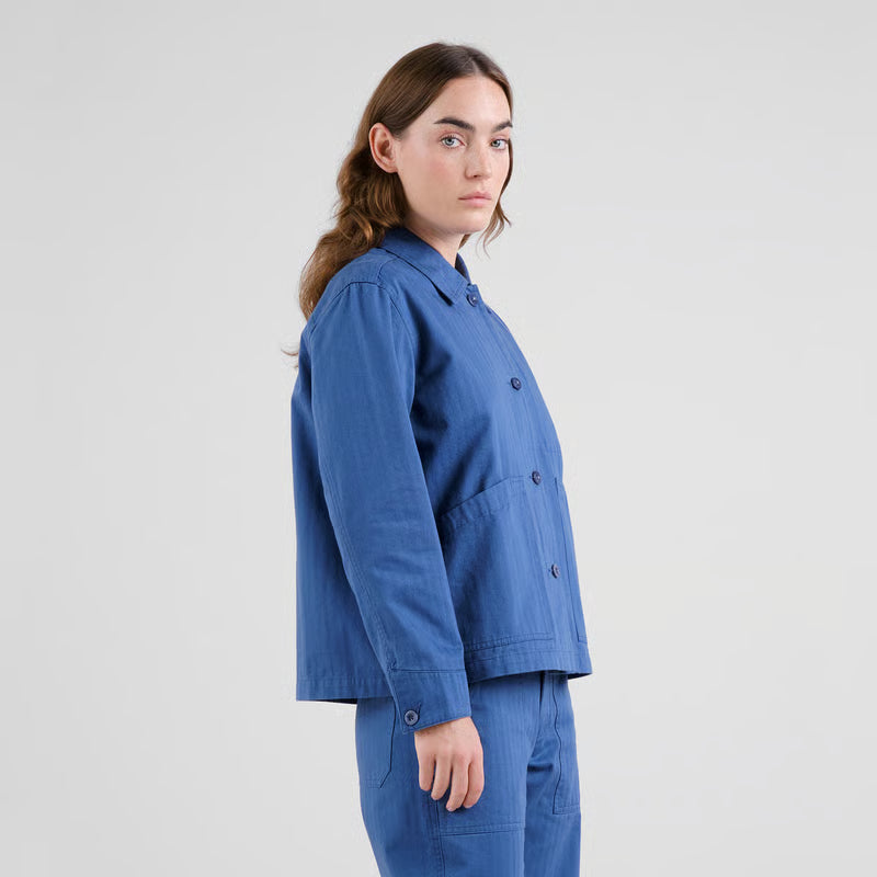 Stiby Herringbone Jacket - True Blue