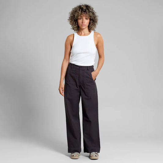 Vara Canvas Workwear Pants - Phantom Black