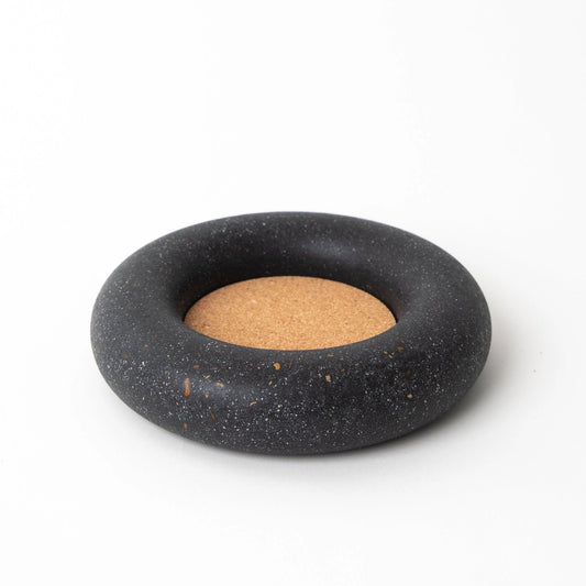 Wine Bottle Coaster | Black Terrazzo