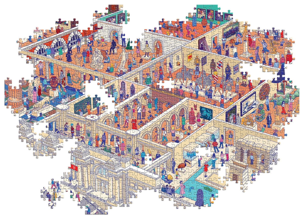 The World of the Museum: An Art Lover’S 1000-piece Jigsaw Puzzle with Over 80 Masterpieces To Spot
