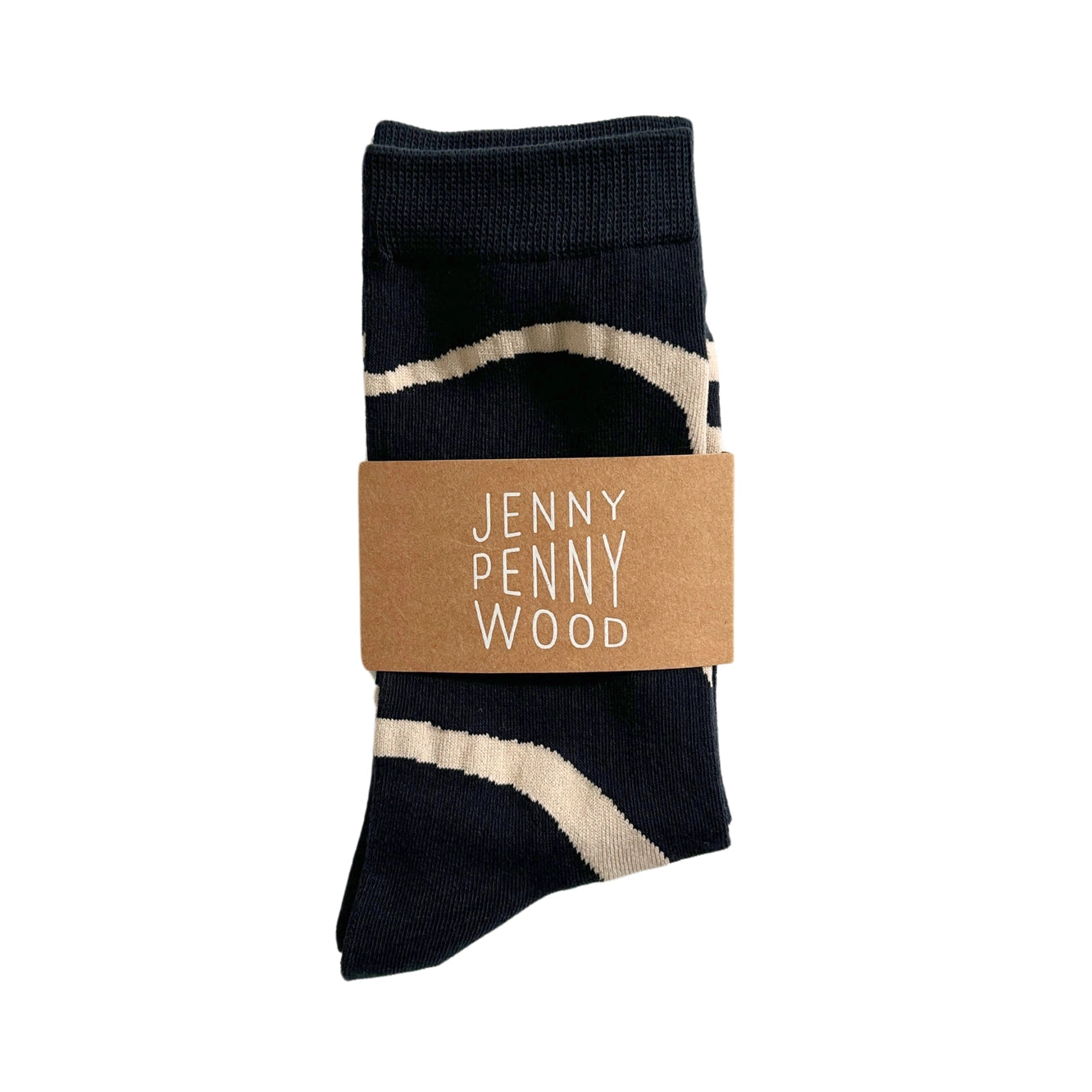 Crew Socks - Ziggy in Black & Tan